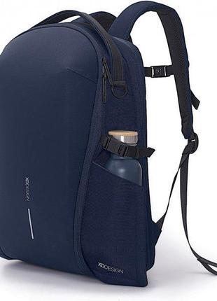 Рюкзак bobby "bizz business" захист від крадіжок, порізів, синій1 фото