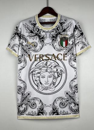 Футболка  італія пума унісекс italia puma versace special edition white спортивна футбольна форма