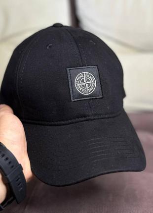 Кепка stone island black logo