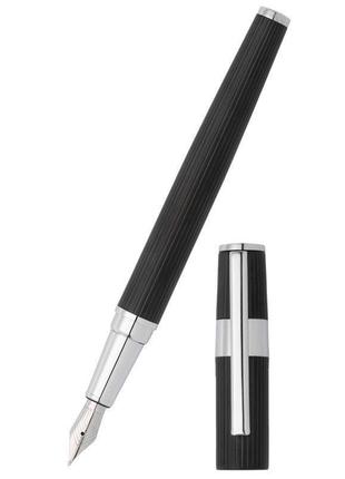 Перова ручка hugo boss gear pinstripe black / chrome