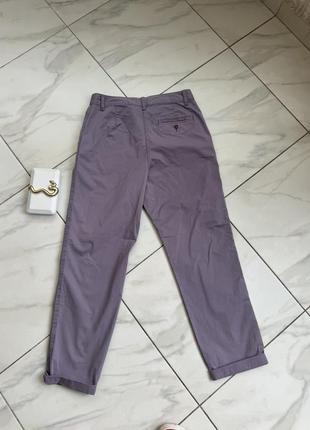 Стильные модные брюки штаны укороченные marks m & s сиреневые6 фото