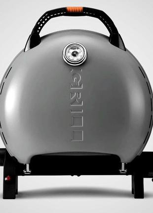 Портативний переносний газовий гриль o-grill 600t, срібло