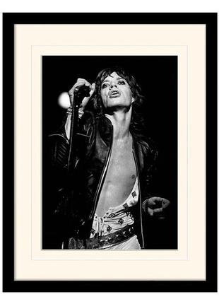 Постер в рамі "rolling stones (mick jagger)" 30 x 40 см