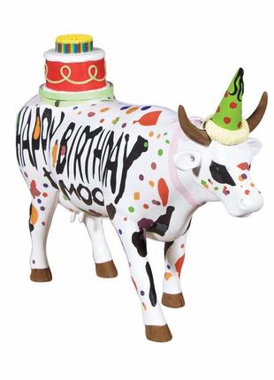 Колекційна статуетка cow parade корова happy birthday, size l