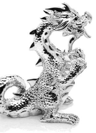 Статуетка дракон, срібло, 9х13 см