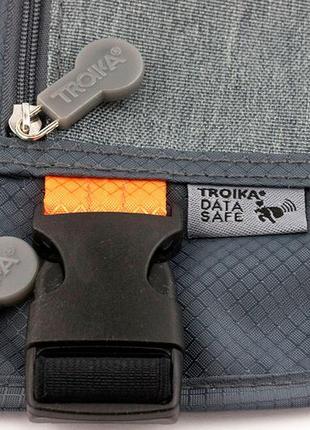 Поясна сумка на блискавці troika sicherheitsgurt, сірого кольору2 фото