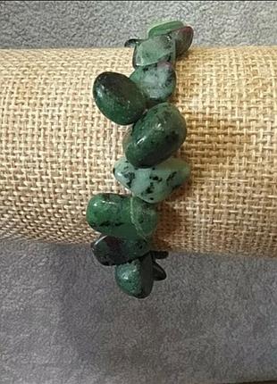 Браслет из натурального камня цоизит