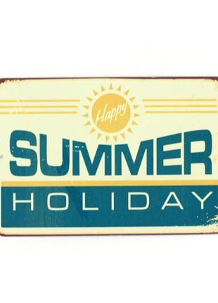 Магніт вінтаж "summer holiday", метал, 10 х 8 см