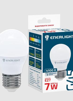 Лампа светодиодная enerlight g45 7вт 4100к е27 4823093500327