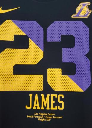 Футболка nike 23 james nba los angeles lakers jordan basketball баскетбольна нерешительная найка3 фото