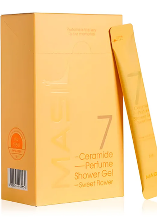 Гель для душа с керамидами с ароматом сладких цветов masil 7 ceramide perfume shower gel sweet flowe