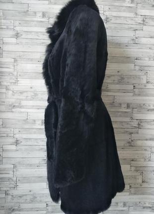 Жіноча шуба atuni натуральне хутро стриженого кролика чорного кольору 44 розміру s8 фото
