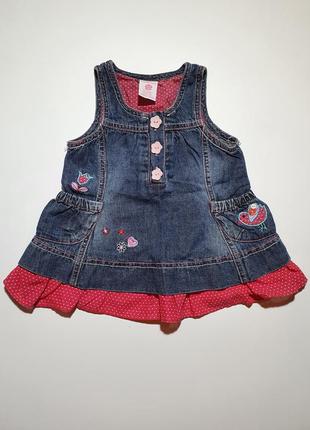 🧡💛❤ джинсовый сарафан, платье. 62 см.