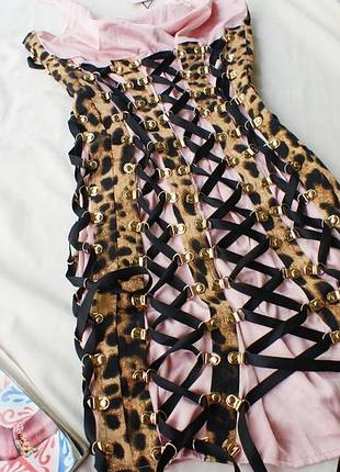 Брендова атласна сукня на шнурівці від missguided6 фото