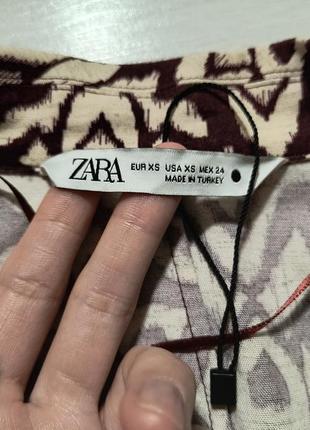 Укорочена блуча zara з довгим рукавами6 фото