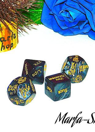 Набір 4 шт секс кубики, 24 пози, кубики з позами для сексу, чорні кубики для сексу із позами та написами, комплект, набір, ms12