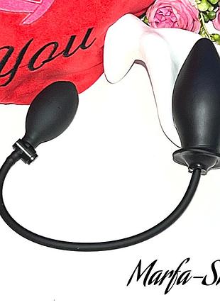 Анальный тренажер надувной большой, анальный расширитель плаг 12 см, надувная анальная...