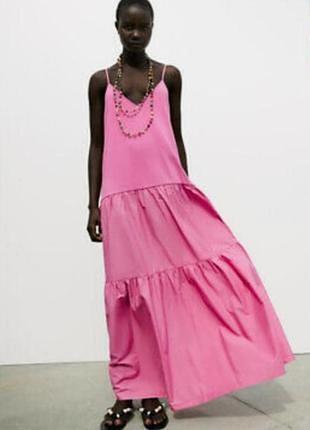 Сарафан розовый zara.
