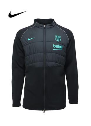 Мужская спортивная кофта куртка nike fc barcelona оригинал [xl ]