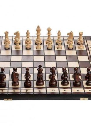 Набір шахи 2в1 дерев'яні комплект подарункові з натурального дерева на подарунок 50 на 50 madon (165)1 фото