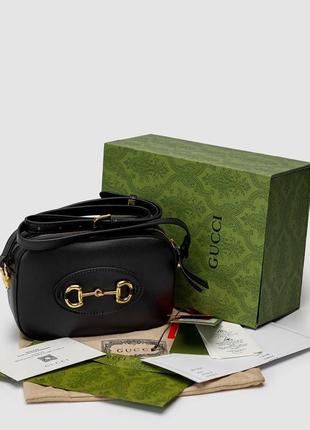 Сумка женская в стиле gucci horsebit 1955 small shoulder bag black