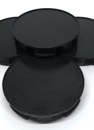 Ковпачок — заглушка диска чистий чорний 70/75 мм к-т 4 шт., ковпачок заглушка маточини