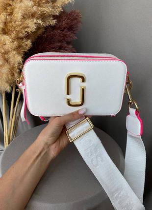 Женская сумочка marc jacobs white pink