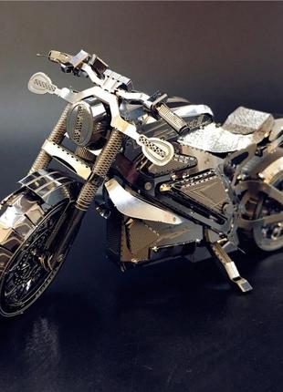 Металлический конструктор мотоцикл. металлическая сборная модель 3d мотоцикла 128х745х67 мм3 фото