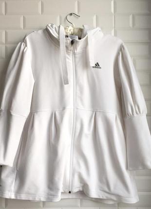 Худи толстовка adidas белая с капюшоном
