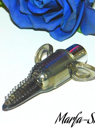 Вібратор язичок - імітатор кунілінгусу. вібро-куля з насадкою. 9,2 см, чорний силіконивий вібратор язик, ms1