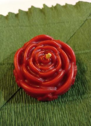 Свічка троянда з бджолиного воску ручної роботи