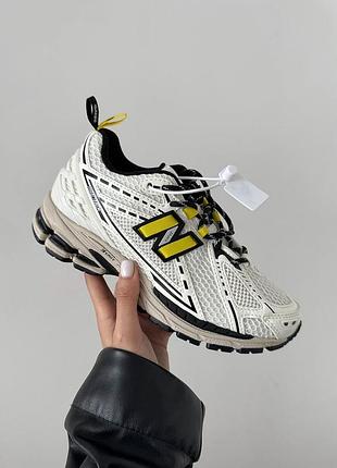 Классные женские и мужские кроссовки new balance 1906r white yellow premium молочные с жёлтым