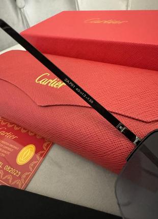 Сонцезахисні чорні окуляри cartier повний комплект9 фото