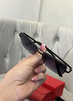 Сонцезахисні чорні окуляри cartier повний комплект3 фото