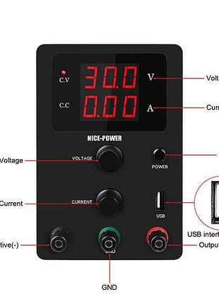 Лабораторний блок живлення nice-power 30v 10a r-sps3010