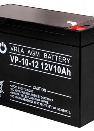 Батарея (аккумулятор) 12v 10ah agm vrla opti (op-10-12) чёрная...
