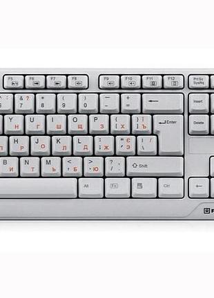 Клавіатура провідна usb real-el standard 500 ukr white біла нова