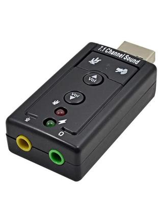 Звукова карта usb 2 каналу try 7.1 channel sound із кнопками ч...