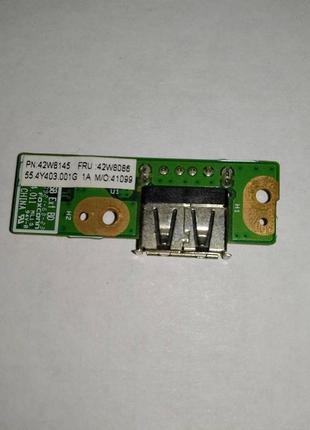 Плата usb lenovo thinkpad x200 x201 ( 55.4y403.001g ) бу