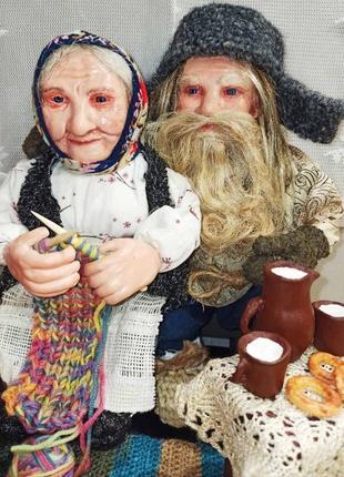 Жили-были... (интерьерные куклы дедушка и бабушка)