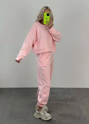 Спортивний костюм найк nike графіт штани світшот кофта светр джогери джемпер бежевий розовий голубий2 фото