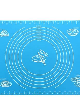 Коврик кондитерский силиконовый для раскатки и выпечки теста 40x50см, 0.6мм