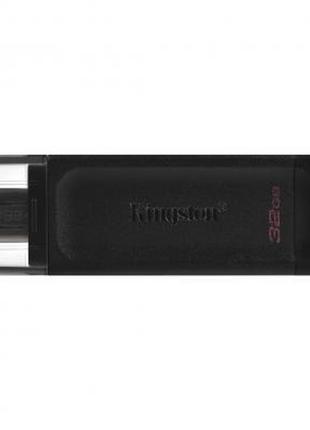 Usb 3.2 type-c флеш накопичувач 32gb kingston datatraveler 70 ...