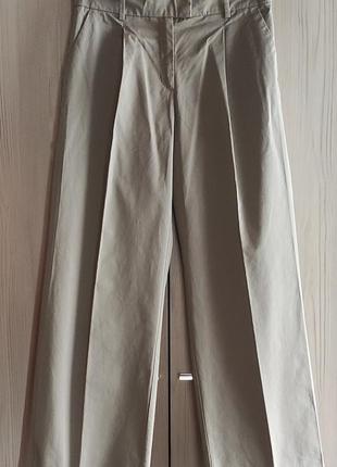H&m хлопковые брюки-чиносы с широкими брючинами3 фото