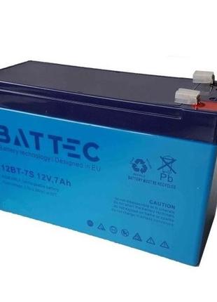 Батарея cвинцево-кислотна (акумулятор) 12v 7ah battec agm (12b...