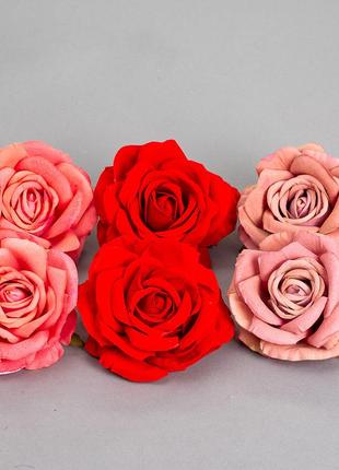 Головка розы 5 см. *рандомный выбор цвета7 фото
