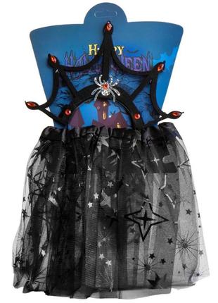 Карнавальний костюм на хелловін "чорна вдова"1 фото