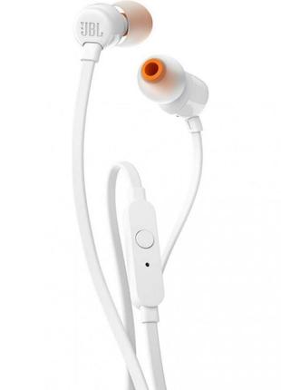 Наушники вакуумные с микрофоном jbl t110 white (jblt110wht) 3....