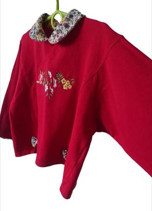 Детская винтажная толстовка свитер вышивка5 фото