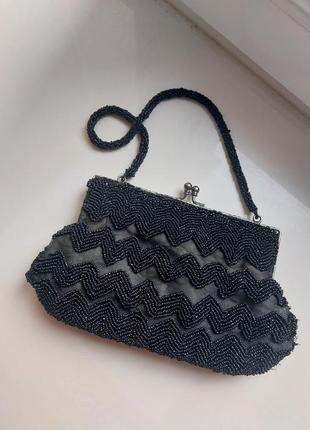 Винтажная сумочка клатч редикюль в бисере accessories1 фото